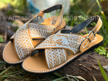 Load image into Gallery viewer, Miel del Rancho Huarache - Mexican Huarache Horse in Gold