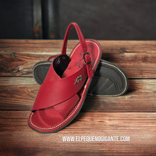 Load image into Gallery viewer, Ancho/Wide - Huarache de Piel Cruzado Rojo