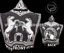 Cargar imagen en el visor de la galería, Gaban con Gorro (Jorongo) One Size Fit Plus Super Cozy Mexican Poncho Gaban with Hoodie Cowboy Cape