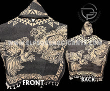 Cargar imagen en el visor de la galería, Gaban con Gorro (Jorongo) One Size Fit Plus Super Cozy Mexican Poncho Gaban with Hoodie Cowboy Cape