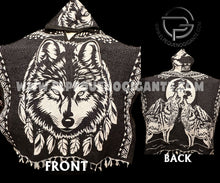 Cargar imagen en el visor de la galería, Gaban con Gorro (Jorongo) One Size Fit Plus Super Cozy Mexican Poncho Gaban with Hoodie Cowboy Cape