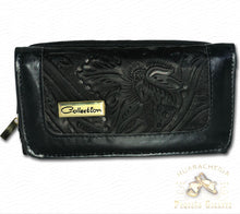 Load image into Gallery viewer, Monedero Negro de Piel | Black Leather Women's Wallet