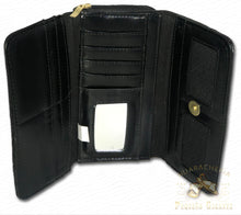 Load image into Gallery viewer, Monedero Negro de Piel | Black Leather Women's Wallet