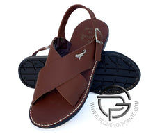 Load image into Gallery viewer, Marron Huarache Cruzado de Piel | El Pequeno Gigante