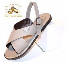 Load image into Gallery viewer, Gris/Grey - Huarache Cruzado en Piel