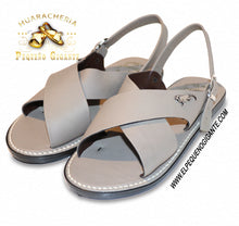 Load image into Gallery viewer, Gris/Grey - Huarache Cruzado en Piel