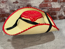 Load image into Gallery viewer, Sombrero Calentano con Ribete Rojo