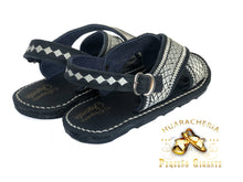 Cargar imagen en el visor de la galería, Black Diamond Niño Huarache Bordado Suela de Llanta Nueva