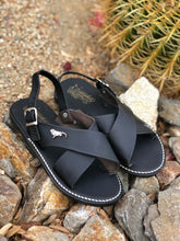 Load image into Gallery viewer, Negro / Black Huarache Cruzado de Piel