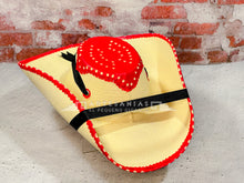 Load image into Gallery viewer, Sombrero Calentano con Ribete Rojo