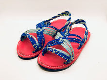 Load image into Gallery viewer, Tejido de Araña - Huarache Artesanal Mexicano Azules