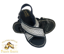 Cargar imagen en el visor de la galería, Black Diamond Niño Huarache Bordado Suela de Llanta Nueva