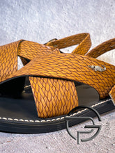 Load image into Gallery viewer, Petate Cafe Huarache Cruzado Mexicano Sintetico