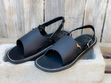 Load image into Gallery viewer, Huarache Open Toe Piel Negra | Black Leather