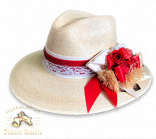 Load image into Gallery viewer, Sombrero para Dama con Arreglos Palma