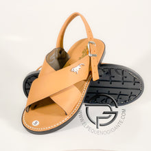 Load image into Gallery viewer, Huarache Cruzado en Piel Caramelo