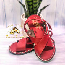 Cargar imagen en el visor de la galería, Kids | Niño Huarache de Piel Cruzado Rojo