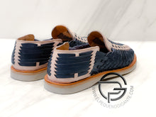 Load image into Gallery viewer, Natural Navy Blue Manta - Huarache Mexicano | Leather Mexican Shoe Sahuayo Michoacan