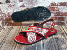Load image into Gallery viewer, Mexico Americano Rojo Huarache Mexicano Bordado