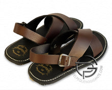 Load image into Gallery viewer, Torso Chocolate Vaqueta - Huarache Cruzado Mexicano