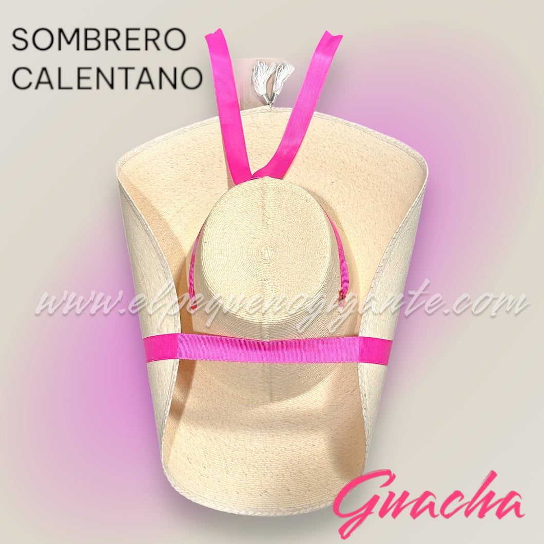 Sombrero Calentano con Liston Rosa - Pink String Calentano Hat