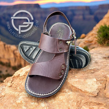 Cargar imagen en el visor de la galería, Emperador Huarache Cafe Para Caballero | Men&#39;s Leather Mexican Huarache Sandal
