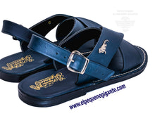 Load image into Gallery viewer, Huarache Cruzado Piel Azul | Navy Blue
