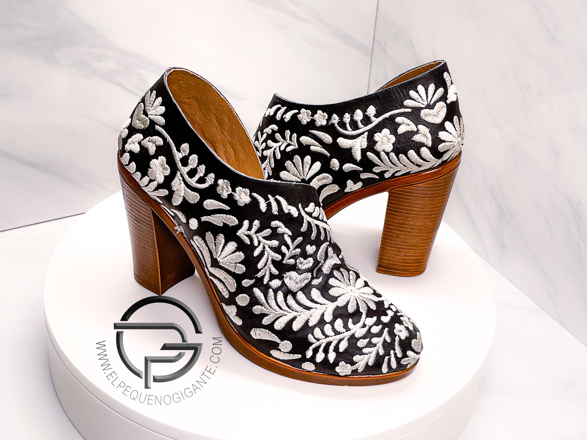 CrazycatZ Women's Leather Ankle Booties – Bohemian Pattern, Hand-Painted Vintage Short Boots