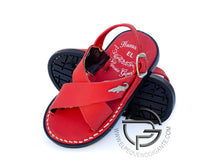 Load image into Gallery viewer, Toddler | Bebe Huarache de Piel Cruzado Rojo
