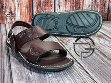 Cargar imagen en el visor de la galería, Emperador Huarache Cafe Para Caballero | Men&#39;s Leather Mexican Huarache Sandal
