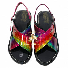 Load image into Gallery viewer, Huarache Rainbow de Charol | Mexican Synthetic Huarache
