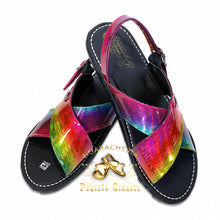 Load image into Gallery viewer, Huarache Rainbow de Charol | Mexican Synthetic Huarache
