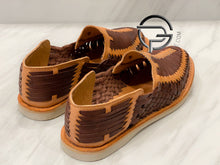 Cargar imagen en el visor de la galería, Tan Brown Manta - Huarache Mexicano | Leather Mexican Shoe Sahuayo Michoacan
